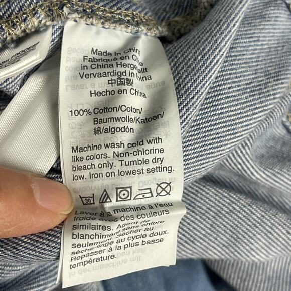 Madewell Denim Tie Waist Jumpsuit Womens Medium Blue Coverall Preppy Hipster - Picture 15 of 16